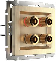 Розетка аудио без рамки Werkel 2-м. шампань рифленый картинка